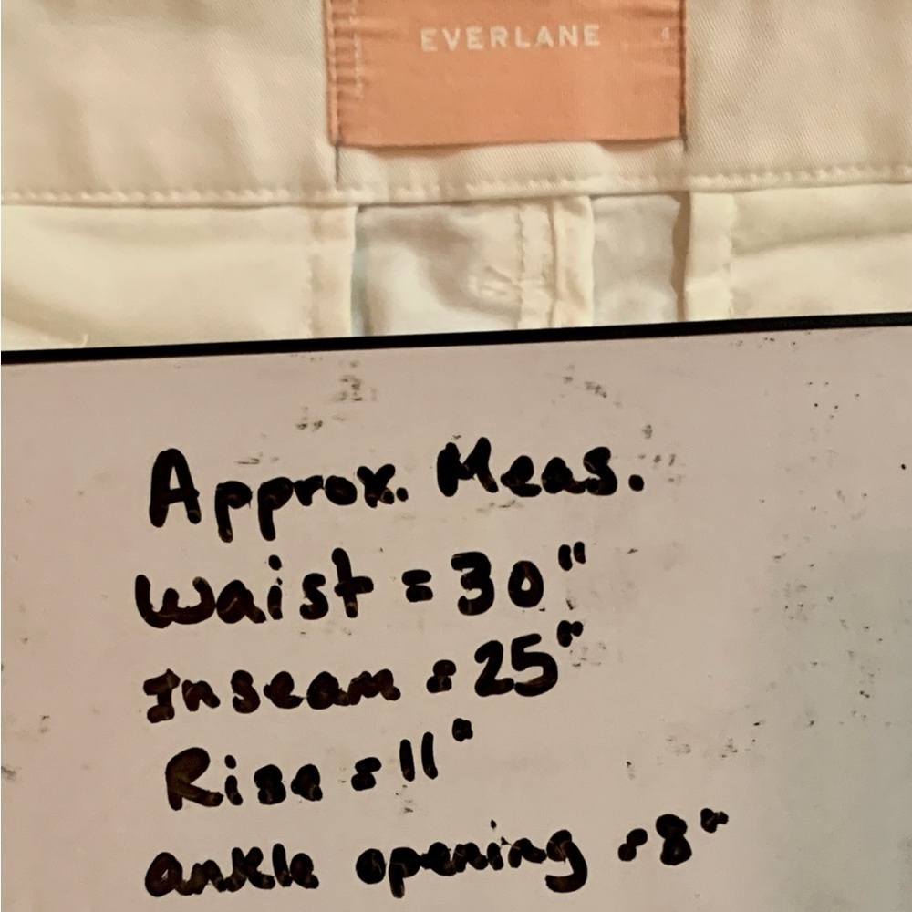 EVERLANE Lightweight Relaxed Chino Pants Womens 4 White Cotton Pockets Straight - Picture 6 of 6